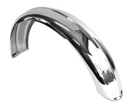 featured Image for Fender Ribbed Chrome Steel Wassell Style 5" Inch Wide Bobber Chopper