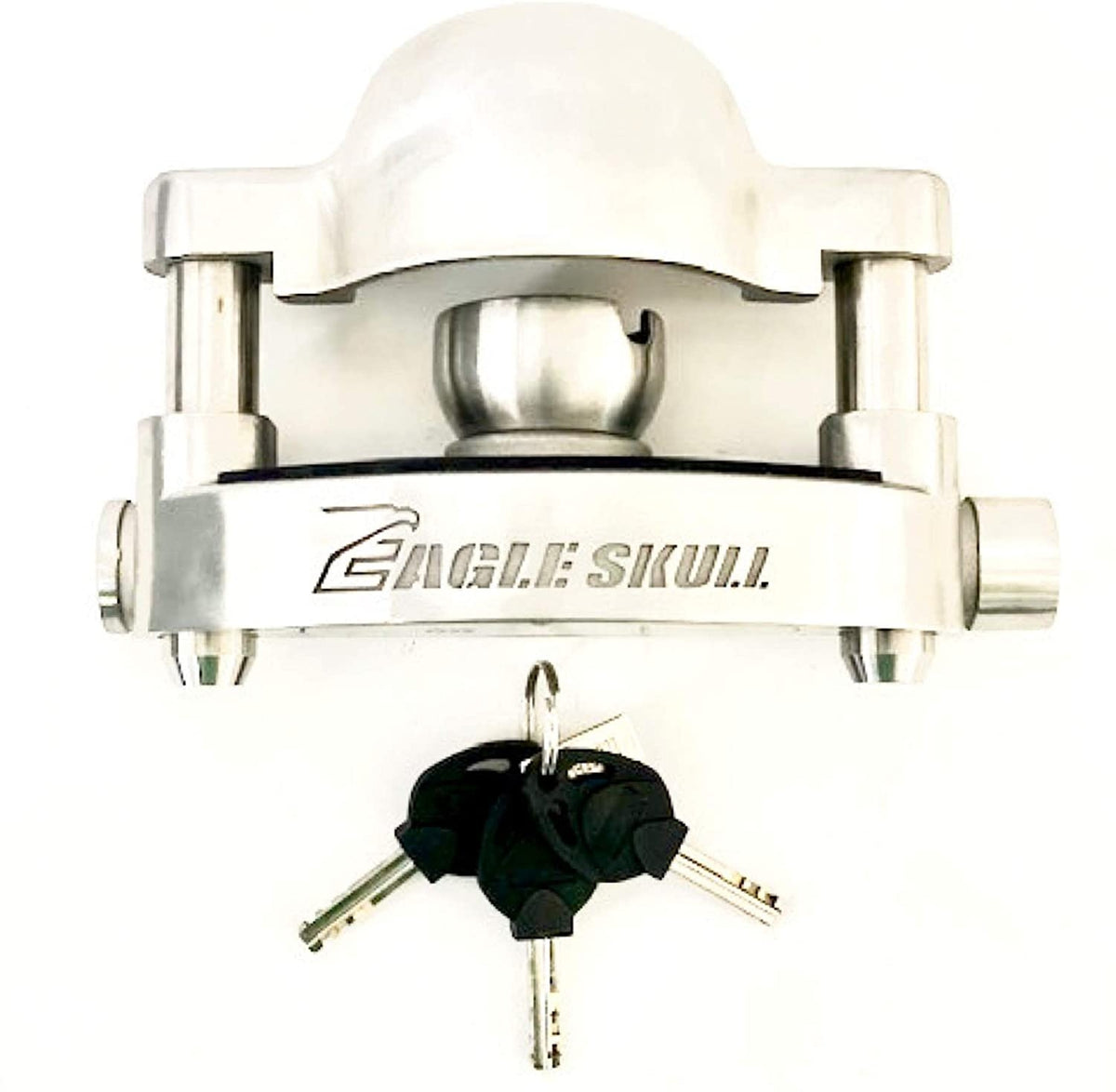Stainless Steel Alarmed Trailer Coupler Lock 130dB Alarm Anti-Theft Hitch