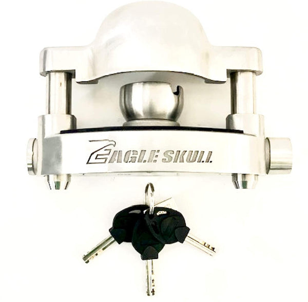 Stainless Steel Alarmed Trailer Coupler Lock 130dB Alarm Anti-Theft Hitch
