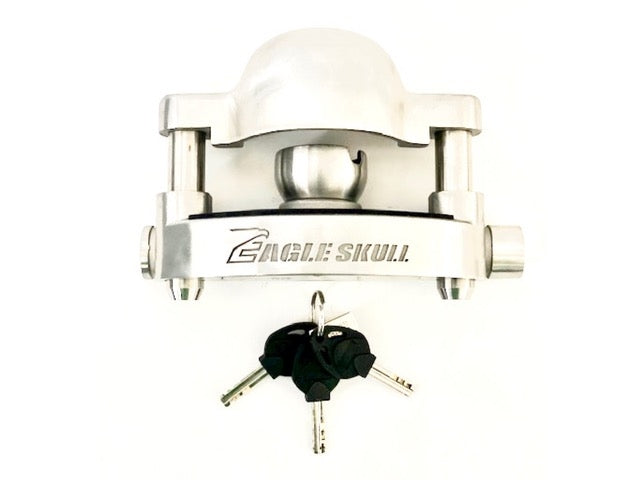 Stainless Steel Alarmed Trailer Coupler Lock 130dB Alarm Anti-Theft Hitch