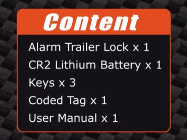Stainless Steel Alarmed Trailer Coupler Lock 130dB Alarm Anti-Theft Hitch