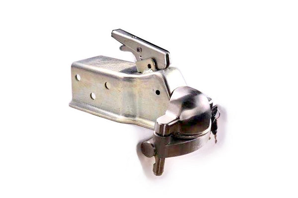 Stainless Steel Alarmed Trailer Coupler Lock 130dB Alarm Anti-Theft Hitch