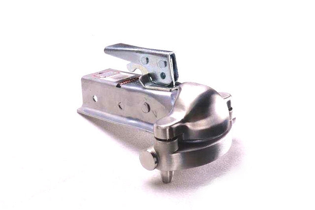 Stainless Steel Alarmed Trailer Coupler Lock 130dB Alarm Anti-Theft Hitch