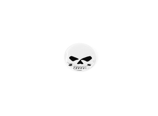 featured Image for Harley Medallion Metal Chrome Emblem Mini Willie G Skull 1 1/8" Inch 14100228