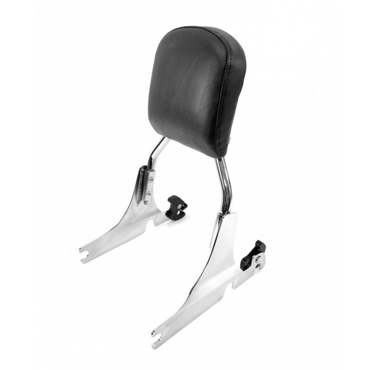 QuickRelease Chrome Heritage Backrest Sissy Bar for Harley Softail