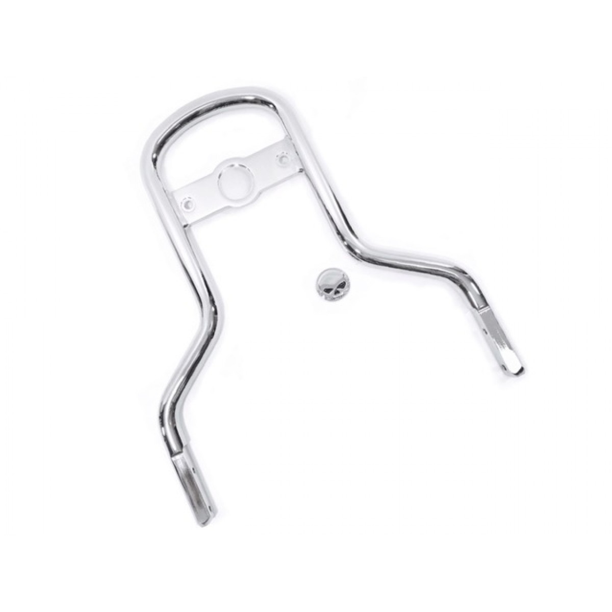 Low MiniMedallion Style Sissy Bar Upright Chrome Passenger Backrest