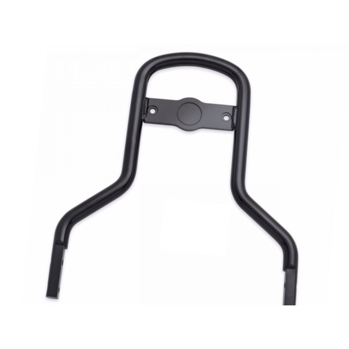 Low MiniMedallion Style Sissy Bar Upright Gloss Black Passenger