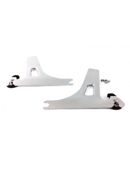 Dyna Chrome Sideplates for Harley Davidson Detachable Sissy Bar Backrest Street Bob Fat Bobber Super Wide Glide Low Rider Years 06-2017 Equivalent to Harley 52866-06A Side Plates Plate  FXDB FXDF FXDWG FXDL QUICK RELEASE