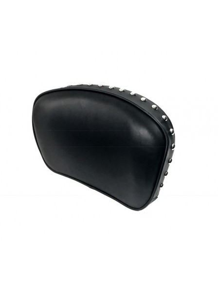 Heritage Classic Style Stud Studded Low Bucket Rear Passenger Backrest Pad for Harley Davidson Softail Fat Boy Dyna Street Bob Sportster Iron 883 Sissy Bar Pads Back Rest Sissybar Upright Equivalent to 52348-97 