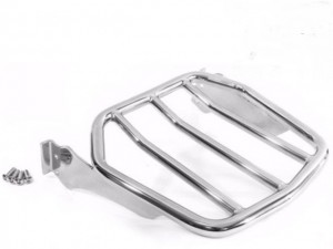 Custom Tapered Sport Luggage Rack Chrome Rear Carrier Sissy Bar Upright Backrest for Harley Davidson Softail Fat Boy Lo FatBoy S Night Train Cross Bones Springer Convertible CVO 2006-2017 equivalent to 53953 06 53953-06