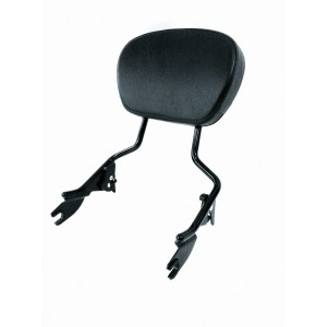 Tall Gloss Black Passenger Backrest Standard Sissy Bar & Pad For Harley Davidson Touring like Street Glide Road King Ultra Electra CVO HD 2009-2025 Detachable Quick Release SissyBar Rear Back Rest Equivalent to 54247 09A 09 52886 98D 98
