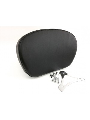 Smooth Larger Passenger Backrest Pad & Chrome Mounting Triangle Bracket for Years 1997-2020 HD Touring Models like Street Glide Road King Electra Glide CVO Ultra Limited Sissybar Uprights Like 52627-09A 52427-09A Equivalent to Harley Davidson 52886-98D 98