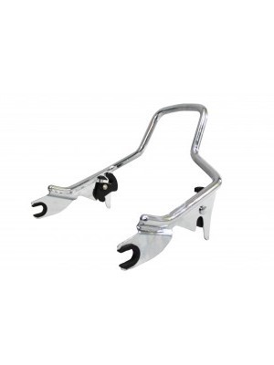 Low Chrome Passenger Backrest Short Sissy Bar For Harley Davidson Touring like Street Glide Road King Ultra Electra CVO HD 2009-2020 Detachable Quick Release SissyBar Rear Back Rest Equivalent to 52610 09A 09