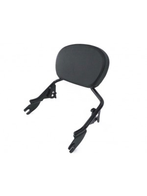 Low Gloss Black Passenger Backrest Short Sissy Bar with Small Pad & Bracket For Harley Davidson Touring like Street Glide Road King Ultra Electra CVO HD 2009-2020 Detachable Quick Release SissyBar Rear Back Rest Equivalent to 54248 09A 09 51579 05A 05