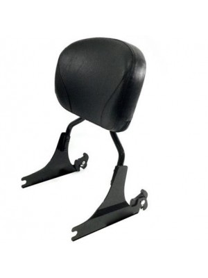 Wide Quick Release Low Black Sissy Bar Backrest With Medium Low Bucket Pad For Harley Davidson Softail Models Like Fat Boy Night Train Cross Bones Springer Years 2006-2017 Equivalent to 51640-06 54256-10 54258-10A